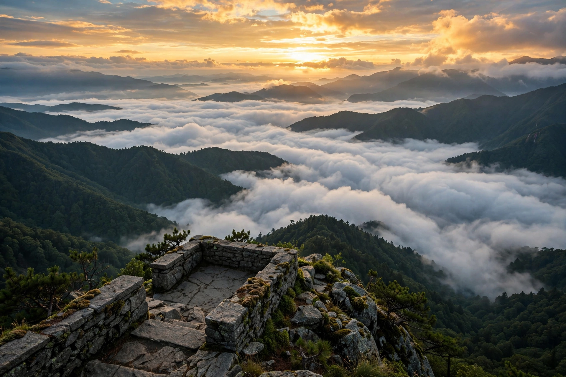 大别山云海:什么天气最容易遇到